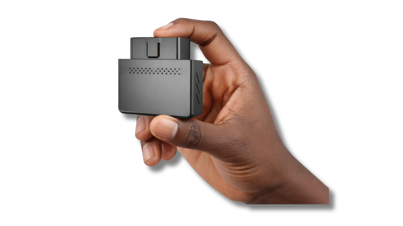 Hand holding the Navixa GPS device
