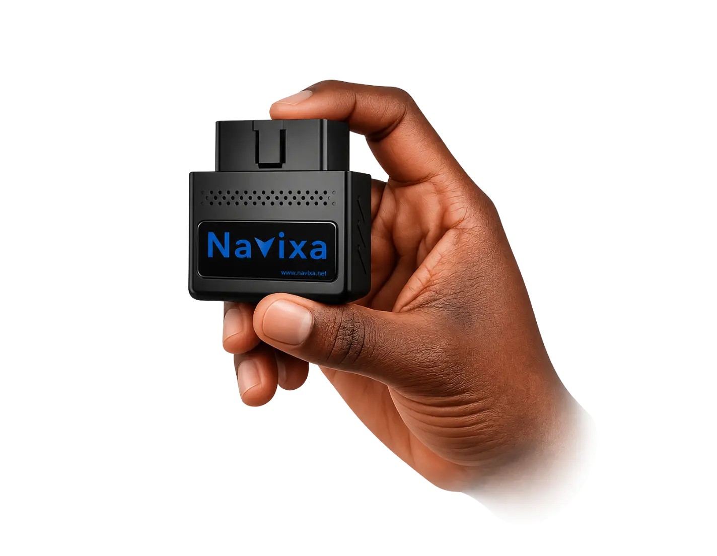 Hand holding the Navixa GPS device